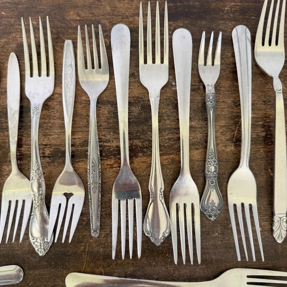 Vintage Oneida, Anneta, International Stainless Steel Flatware Fork Mixed Lot 29