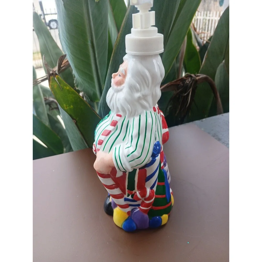 Vintage Ceramic Santa Claus Soap Lotion Dispenser Christmas Holiday Decor 9