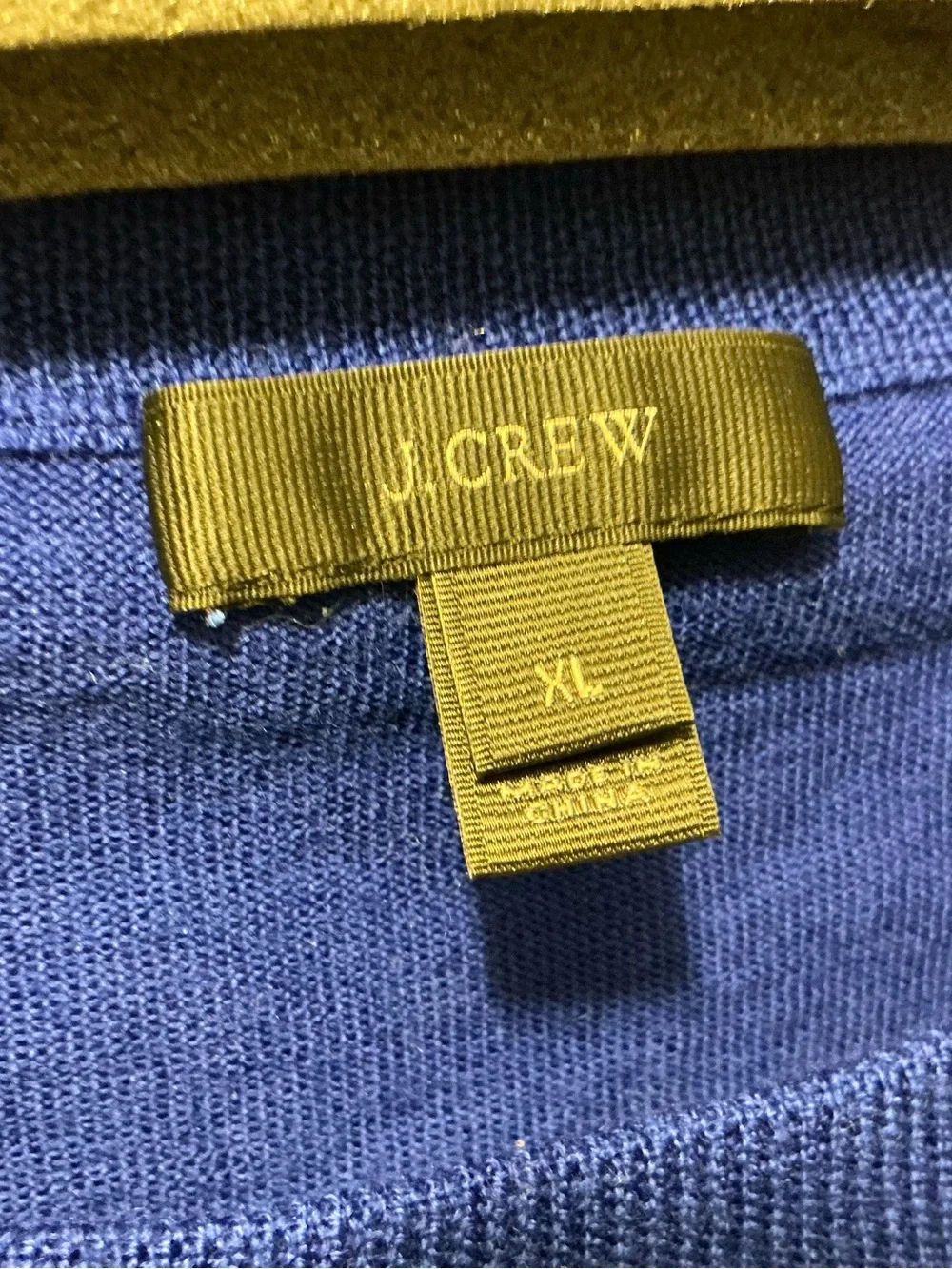 J. Crew Blue 100% merino wool Knit Crewneck Sweater size XL