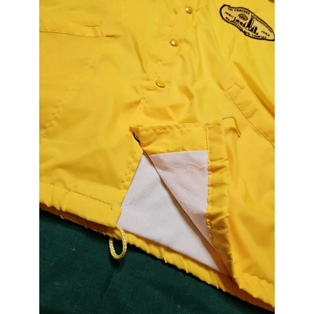 Vintage Shell Oil Company Cat Cracker‎ Catalytic Nylon Swingster Jacket 1982 XL