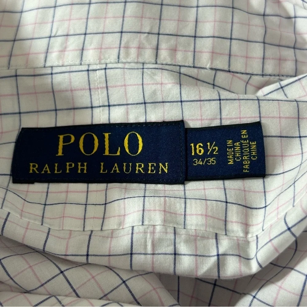 POLO Ralph Lauren Men's Button Down Shirt Plaid Spring Easter Size 16 1/2