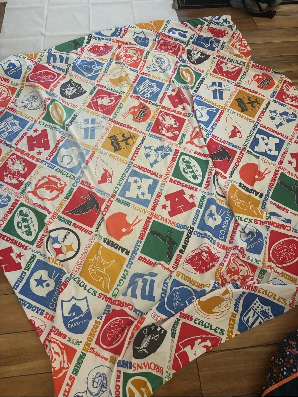NFL Team Logo vintage Patchwork Cotton table cloth