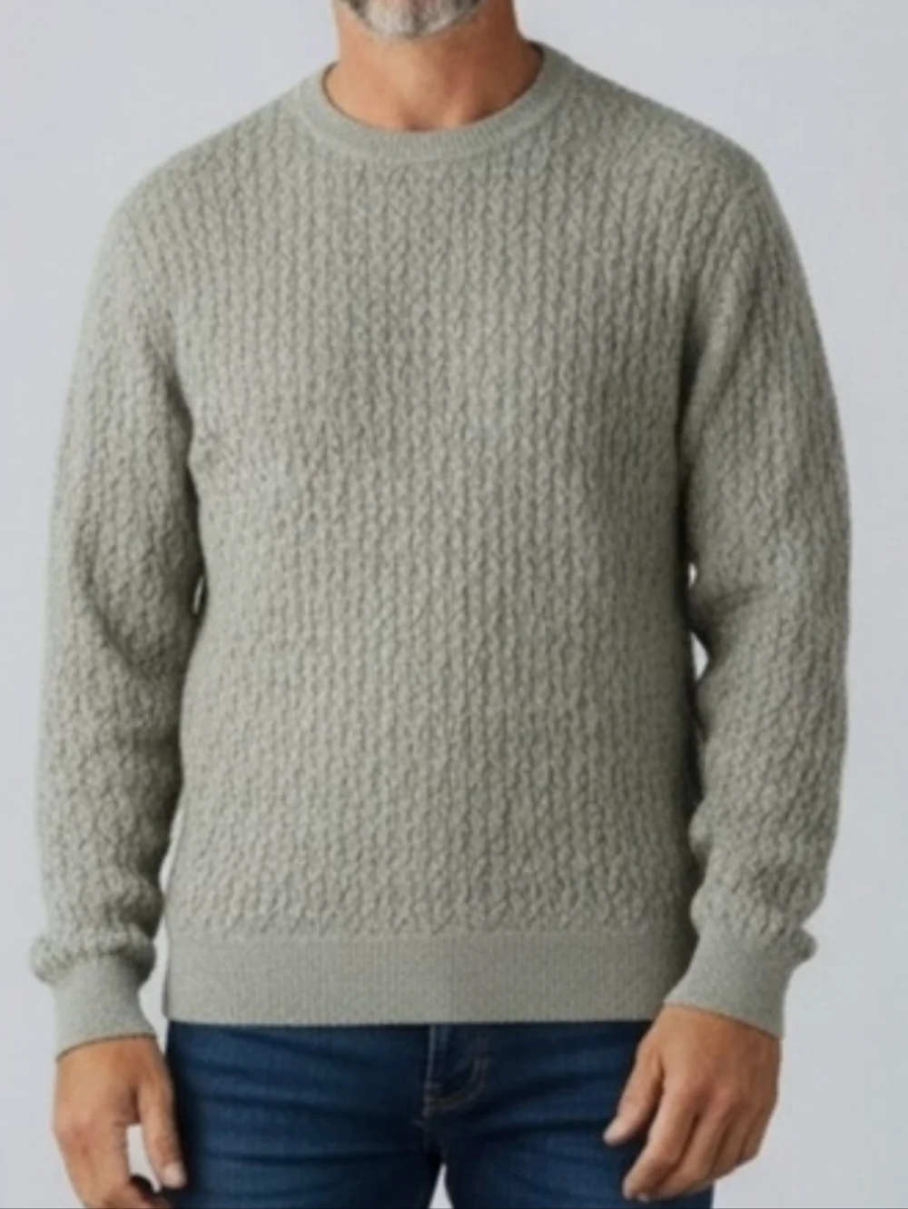 Tasso Elba Vintage Men's Olive Green Knit Sweater