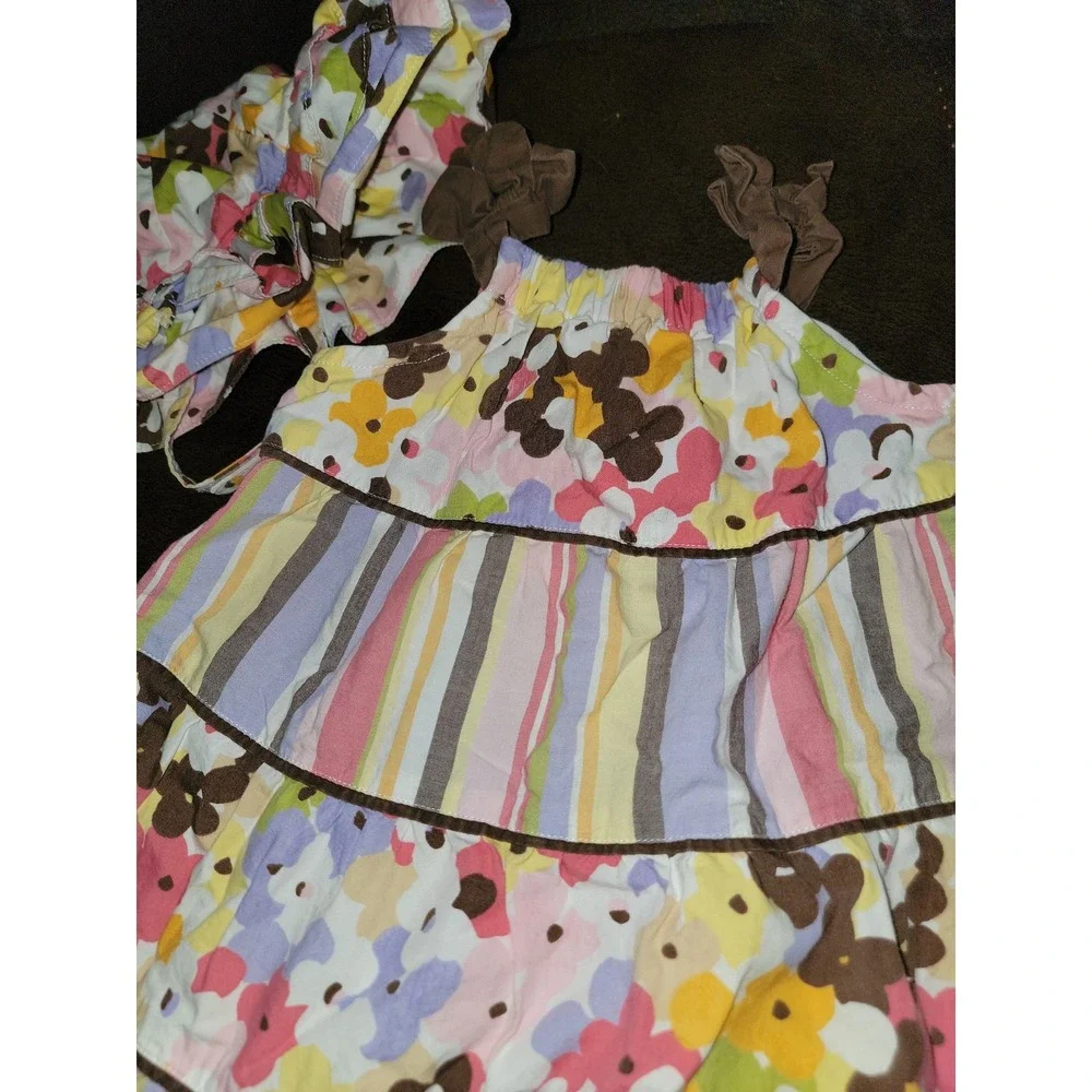 Gymboree glamour safari floral dress‎ 12 18 months hat 12 24 months