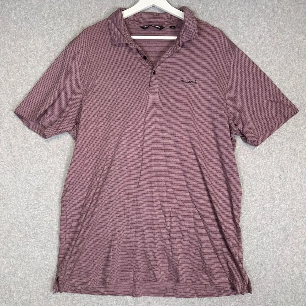 Travis Mathew Men's Size XL Pima Cotton Blend Purple Short Sleeve Polo Shirt