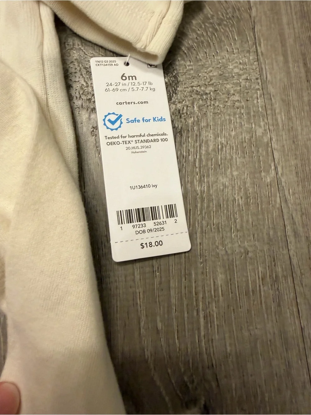 Carter's‎ 3-Piece Baby Bodysuit Set with additional Bunny Crewneck - 6M- NWT