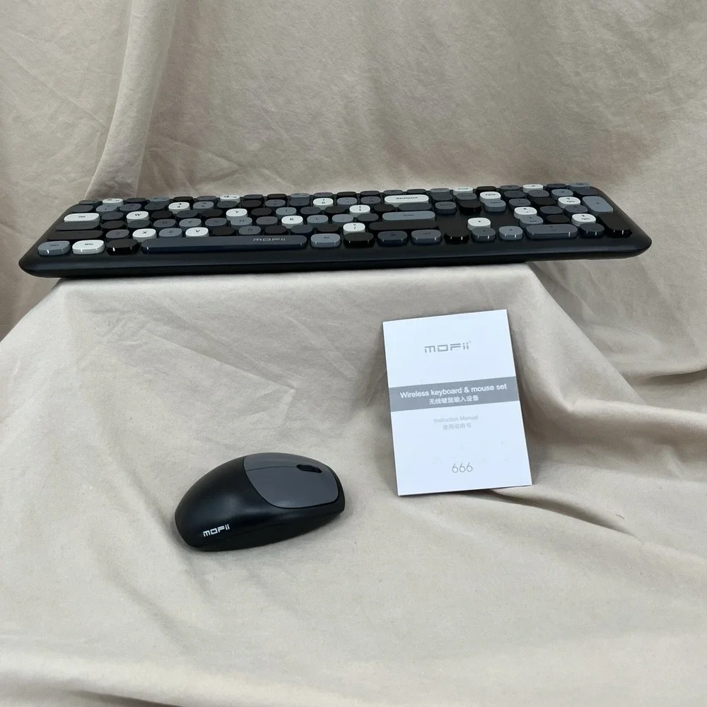 Mofii Wireless‎ Keybaord & Mouse Black Grey Number Pad for Computer Laptop
