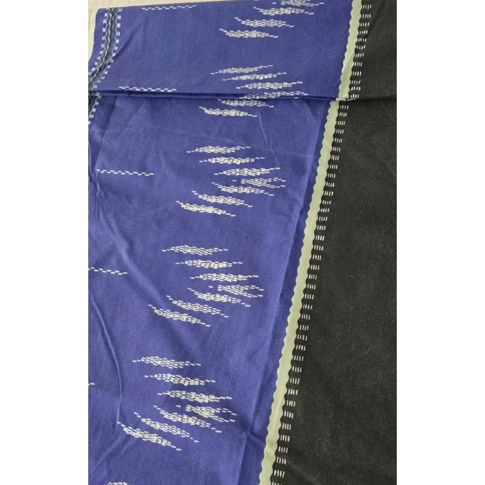 Atelier‎ Martex Flat Sheet Full Flat Noche Blue Aztec Southwestern Boho Luxury