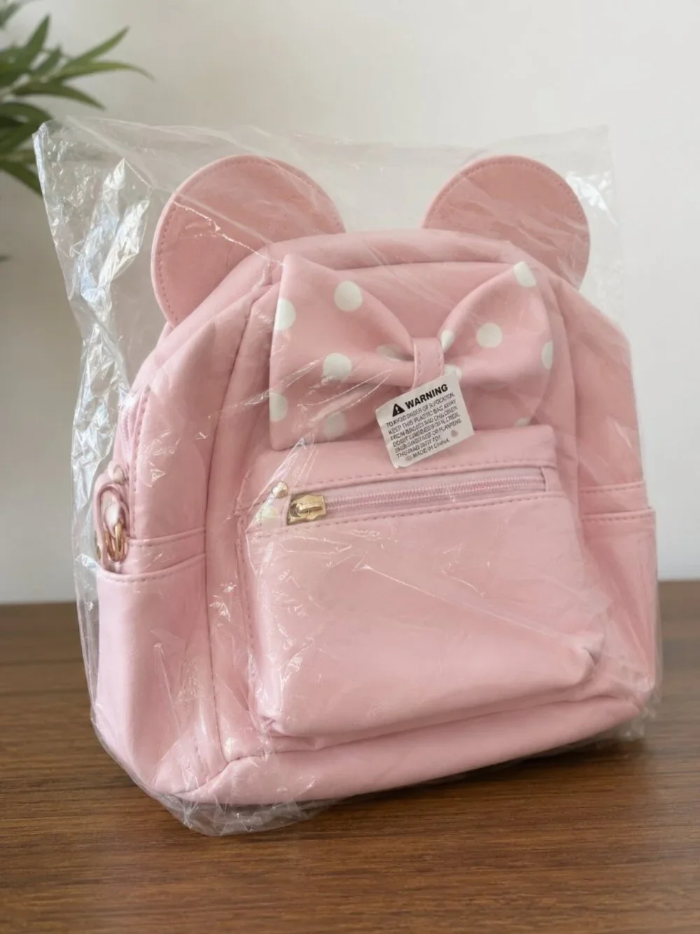 Pink Mouse Ear Kids Backpack Bow Mini Bag