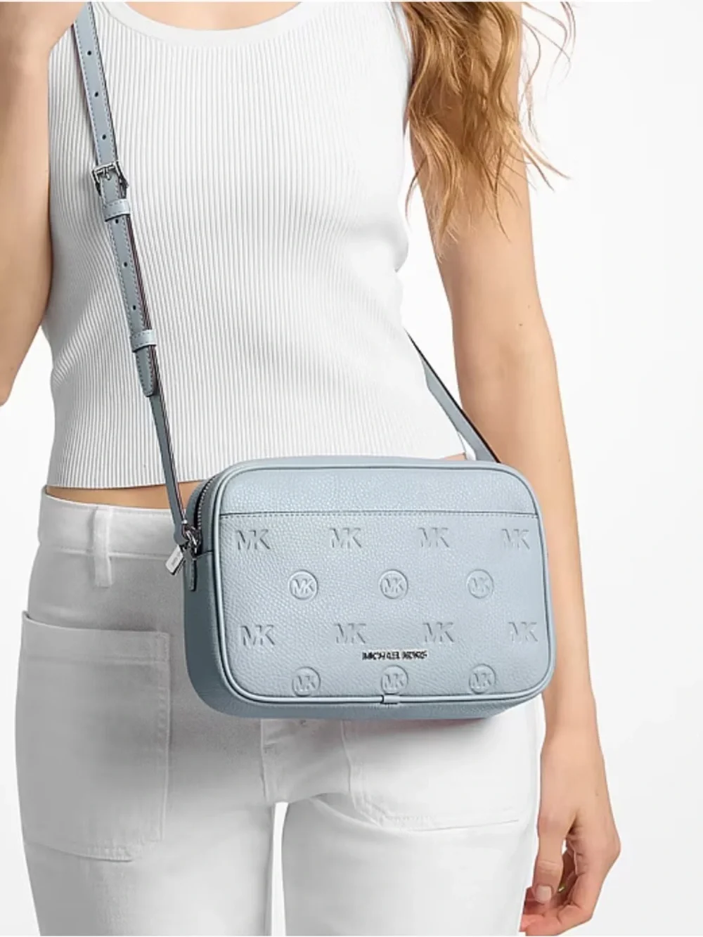 Michael Kors leather tag blue
