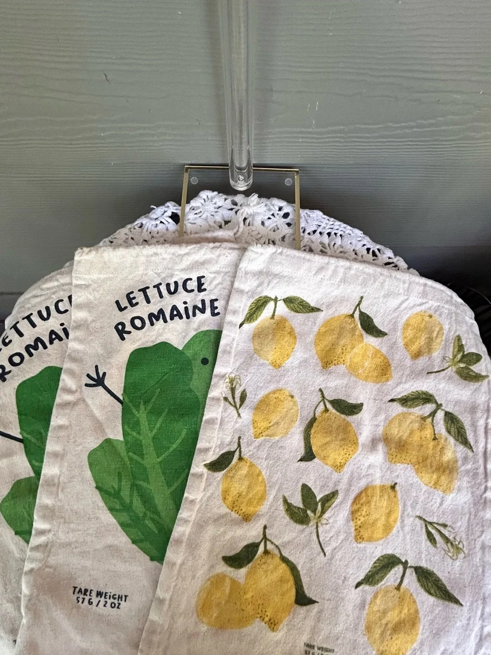 Reusable Cloth Produce Bags - 2 Lettuce, 1 Lemon