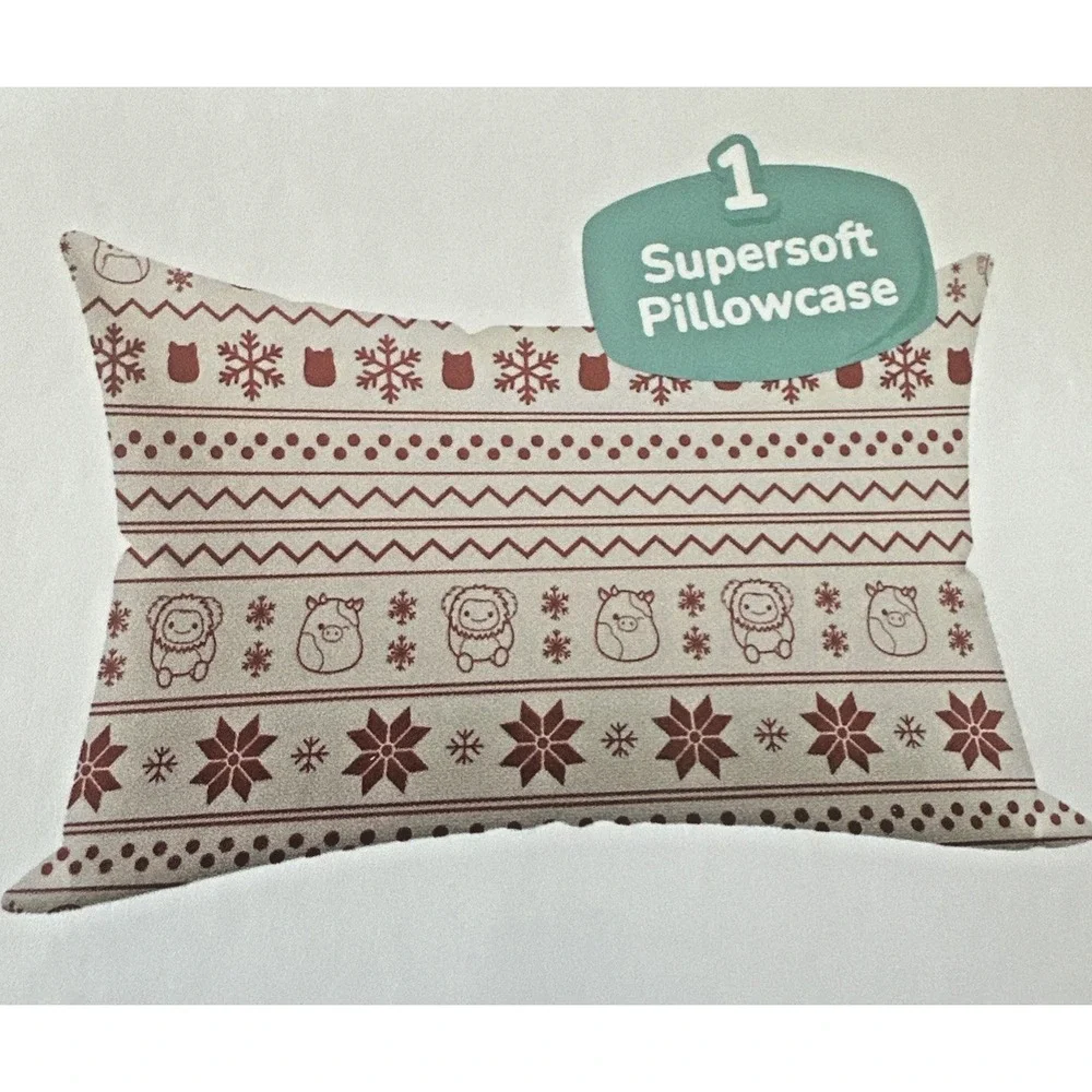 SquishPillow Standard Pillowcase Sweater Weather Red Target‎ Exclusive 25.4X19.8