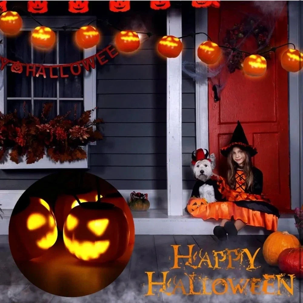 Halloween Pumpkin String Lights With Music