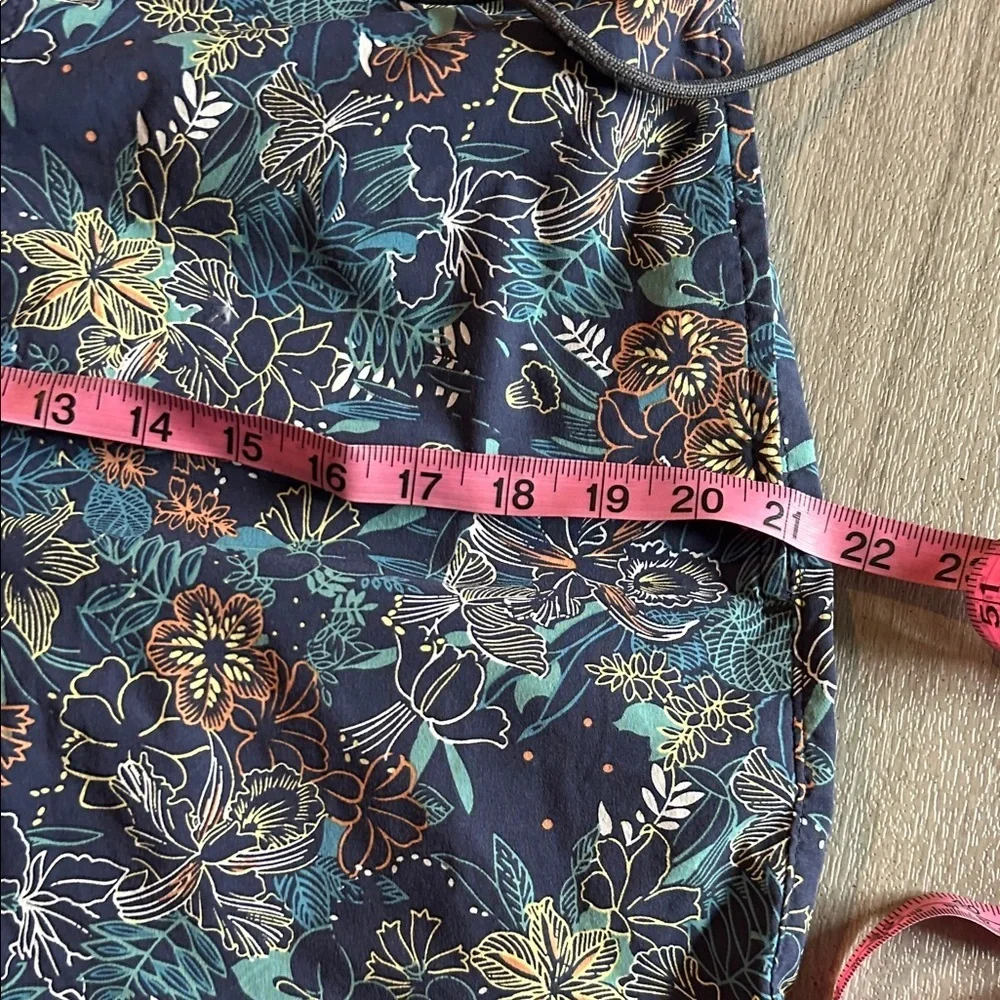 J. Crew Blue and Black Floral Men's Swim Shorts