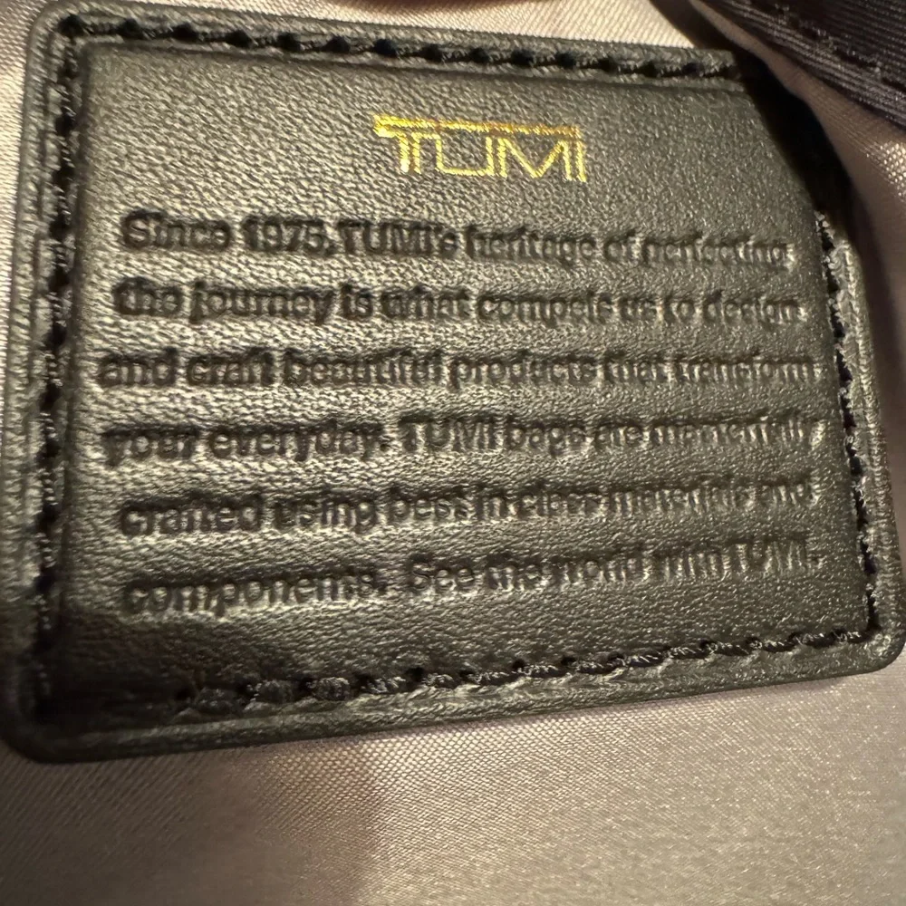 Tumi Navy and Black Floral Print Backpack