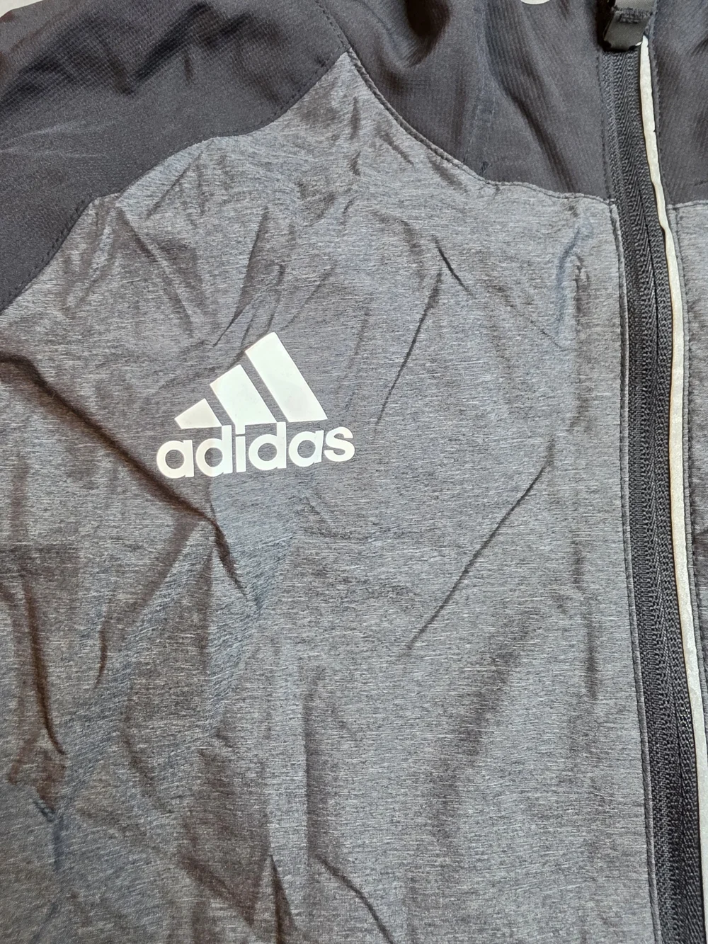 adidas Men's Black & Gray Kennesaw Hooded‎ Windbreaker