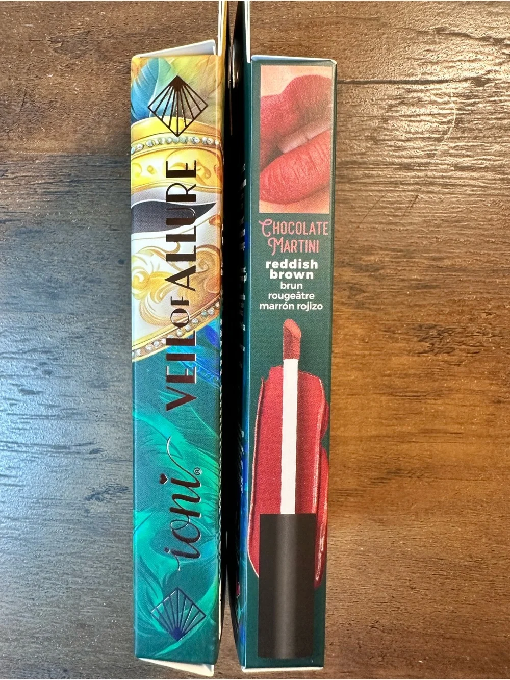 Ioni 2pk VEIL OF ALLURE Liquid Lipstick ~Chocolate Martini~ Reddish Brown BNIB