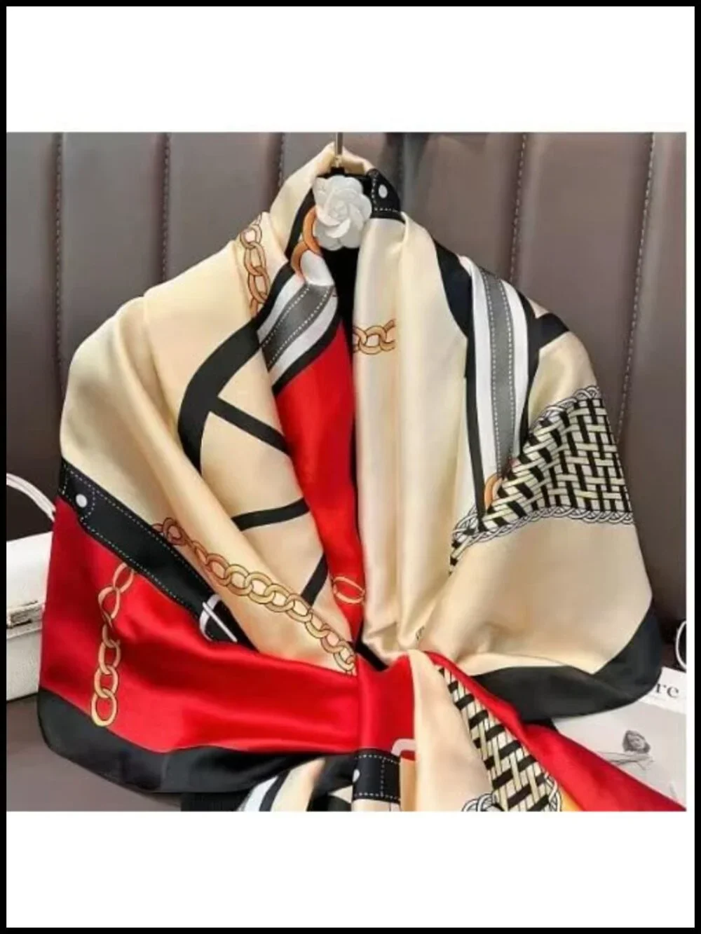 Lightweight Oversized Floral Scarf Shawl Wraps Women Polyester