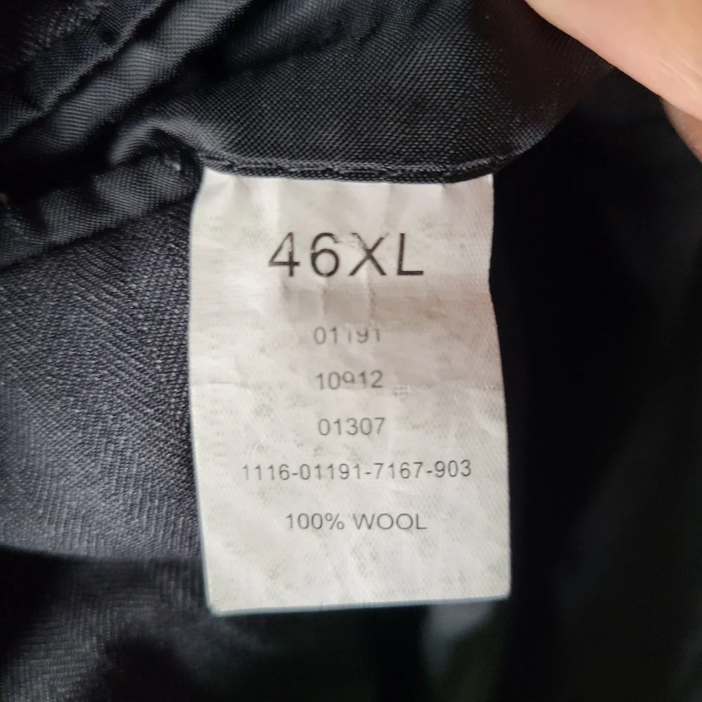 Jos A Bank Jacket Mens 46XL Gray Herringbone Blazer Two Button Wool Suit Coat