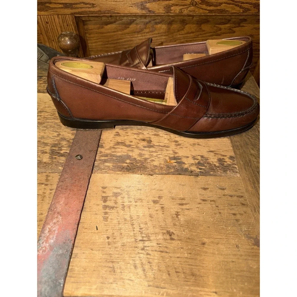 Heartland Leather Penny Loafer Men's‎ 13 Shoes Burgundy EUC