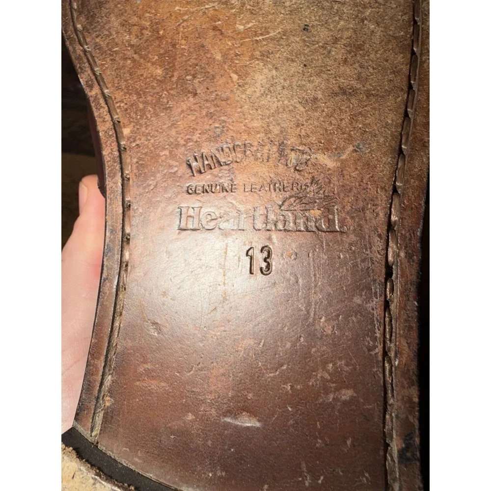 Heartland Leather Penny Loafer Men's‎ 13 Shoes Burgundy EUC