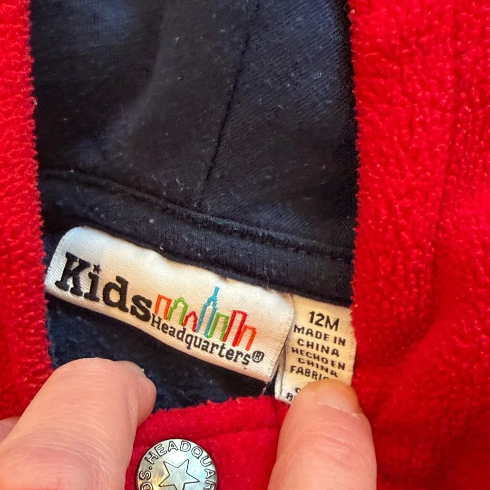 Kids Headquarters Red and Black Hooded Jacket C17-008