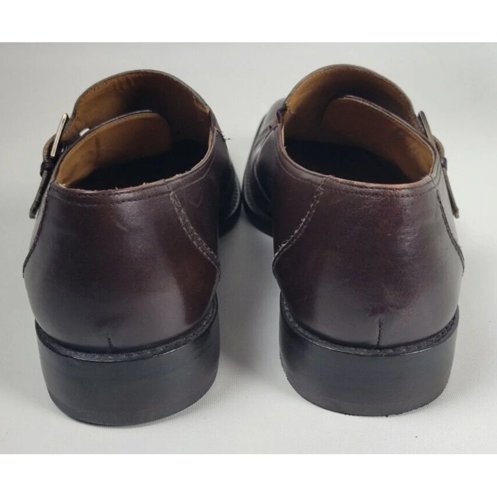 Mezlan‎ Mens Brown Leather Split Toe Double Monk Strap Dress Shoes Spain 8.5 M