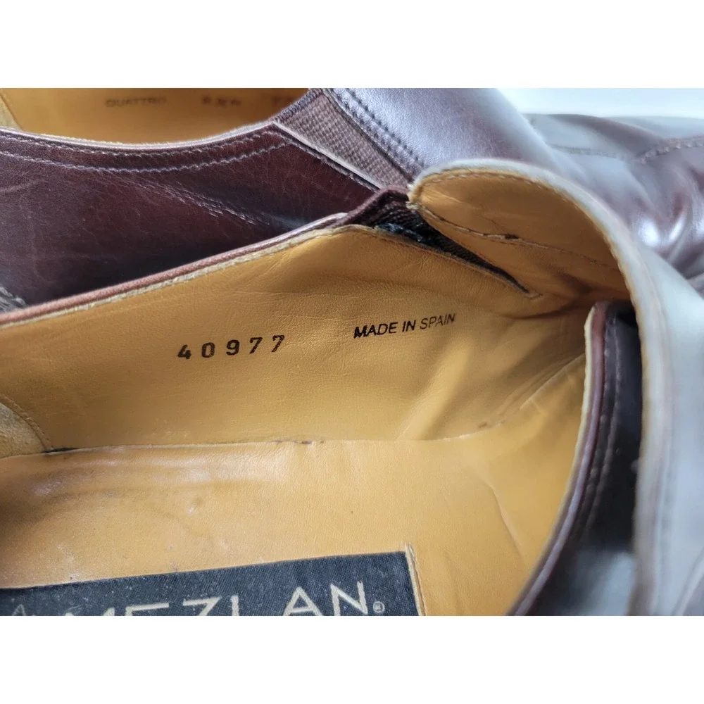 Mezlan‎ Mens Brown Leather Split Toe Double Monk Strap Dress Shoes Spain 8.5 M