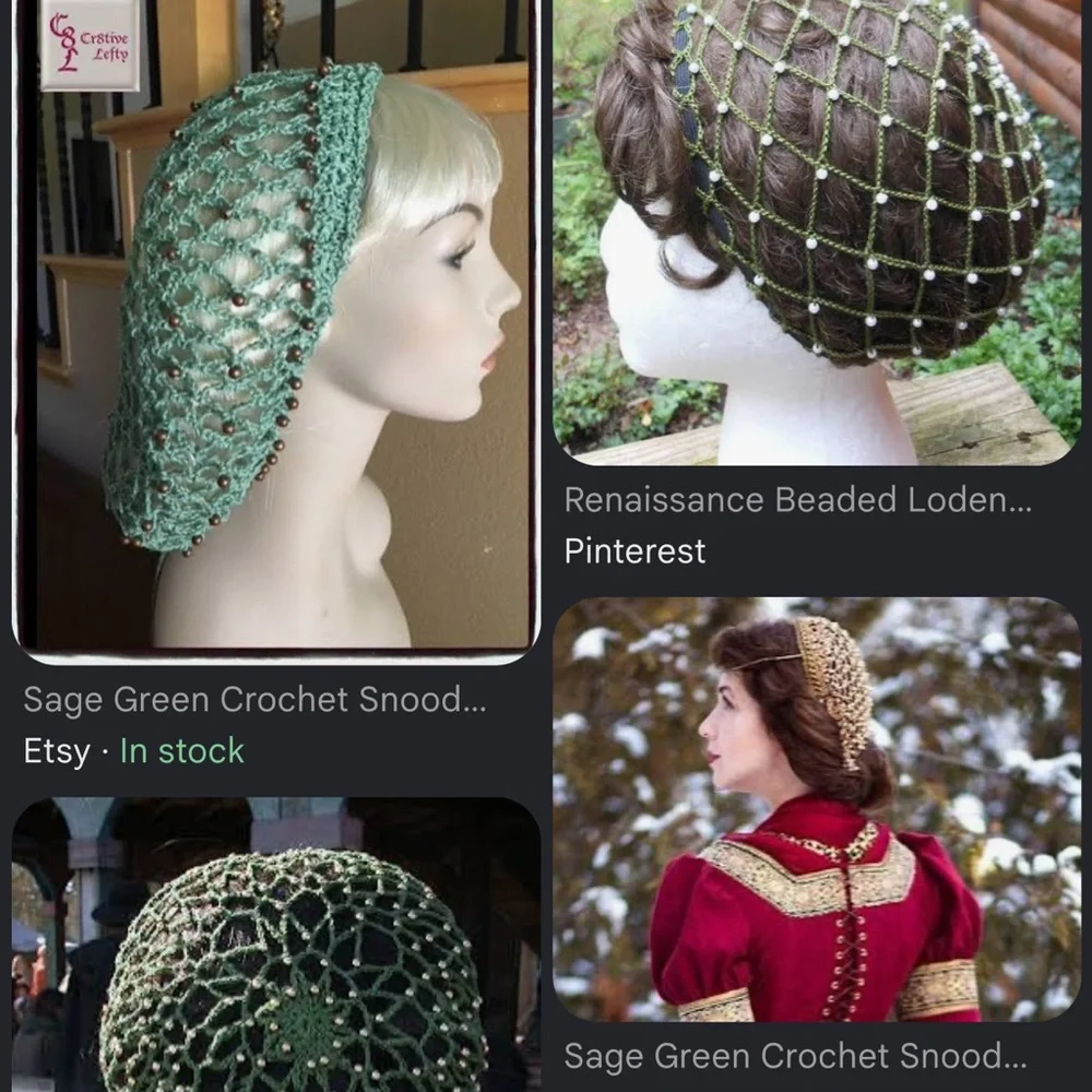 Purple ren faire hair net / snood