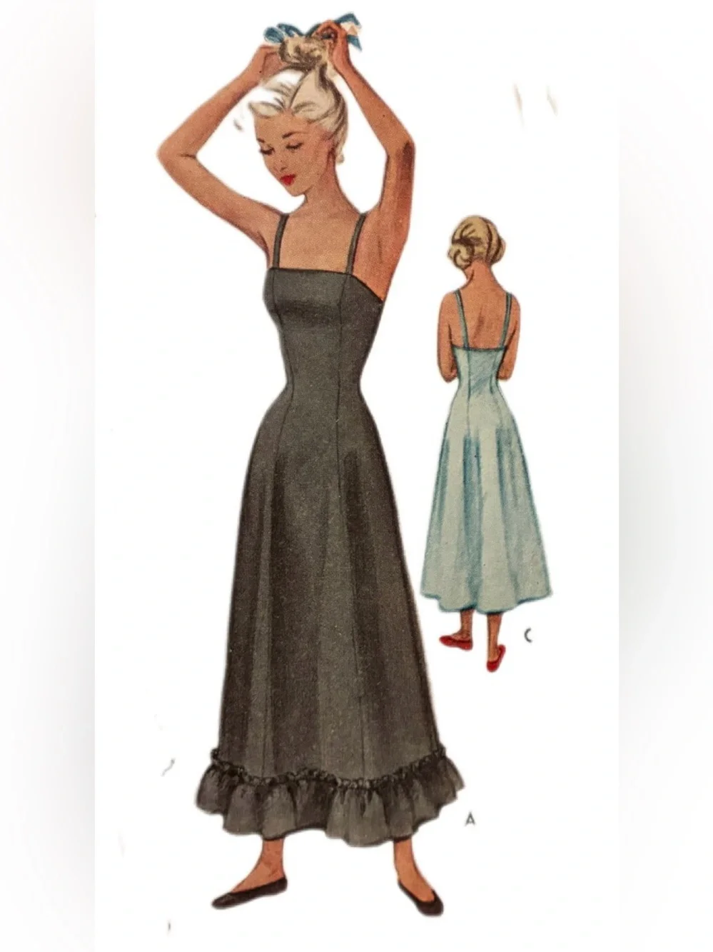 Vintage Uncut McCalls Slip Sewing Pattern - Classic A-Line