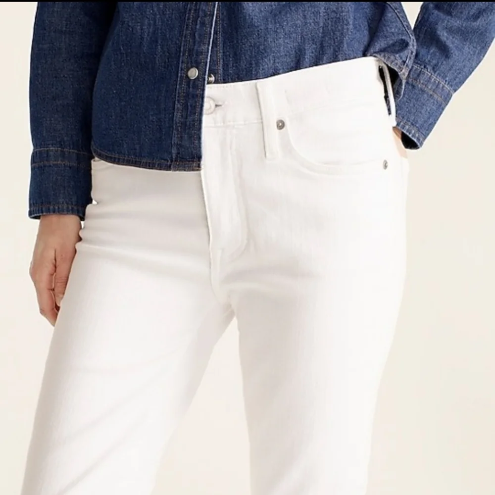 J.CREW HIGH RISE VINTAGE SLIM JEANS WHITE 37/28 Stretch BNWT SO $128 1 Left