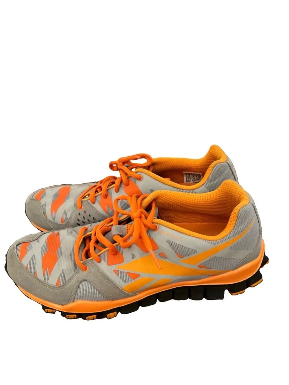 Men's Gray and Orange Running Shoes Reebok Sz.9