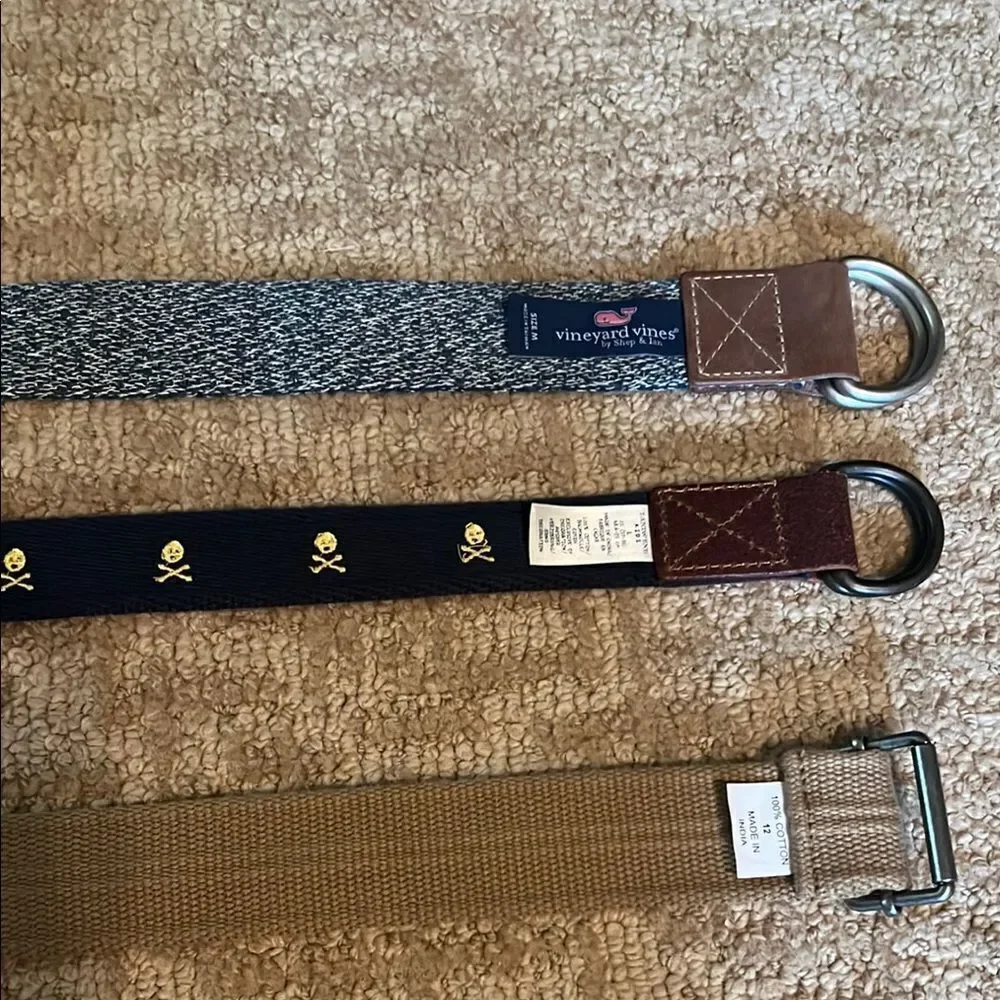 Chic Blue and Black Belt Set Men M, Boys L, and Boys 12