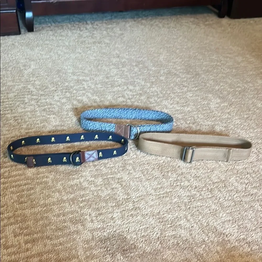 Chic Blue and Black Belt Set Men M, Boys L, and Boys 12