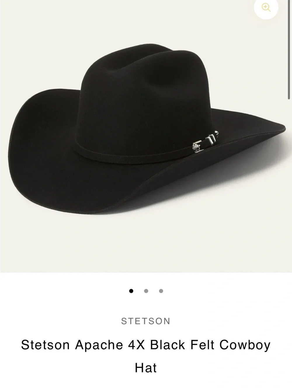 Stetson Black Felt Cowboy Hat