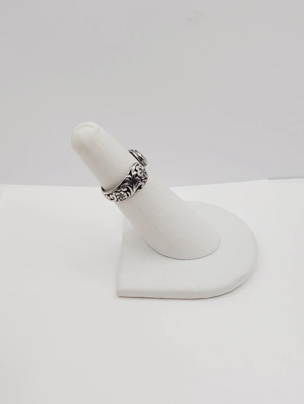 925 Sterling Silver Double Flower Open Ring
