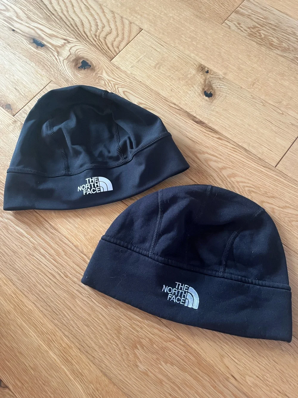 The North Face Men’s Logo Black Beanie Bundle Set of 2 - NWOT