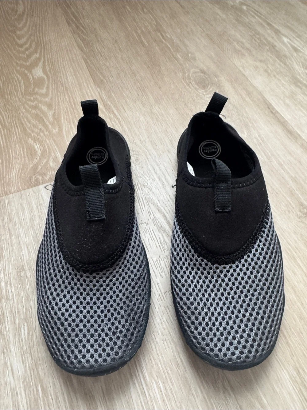 Kids Slip-On Water Shoes - Black and Gray