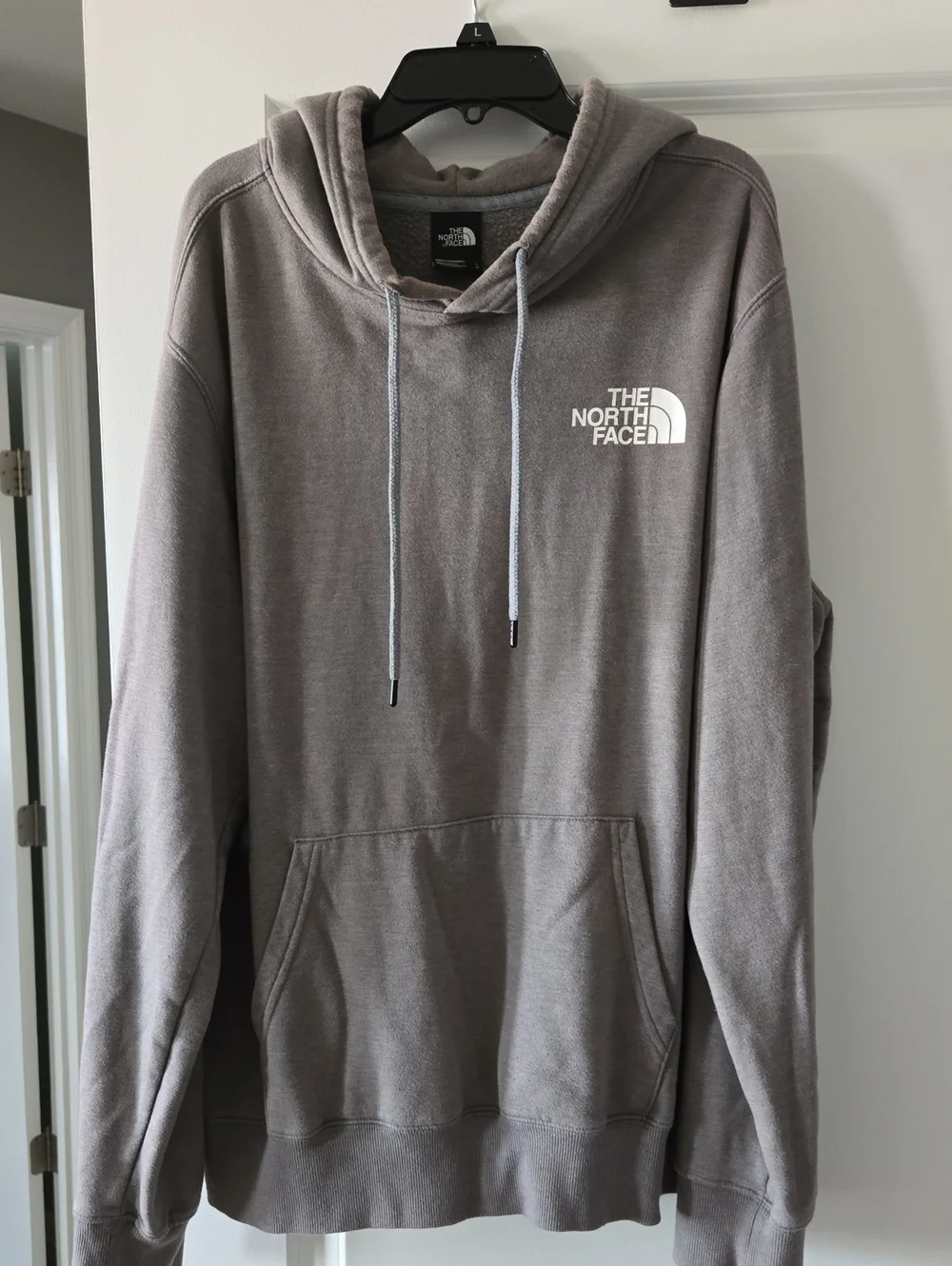 The North Face Pullover Hoodie in Light Gray with Logo