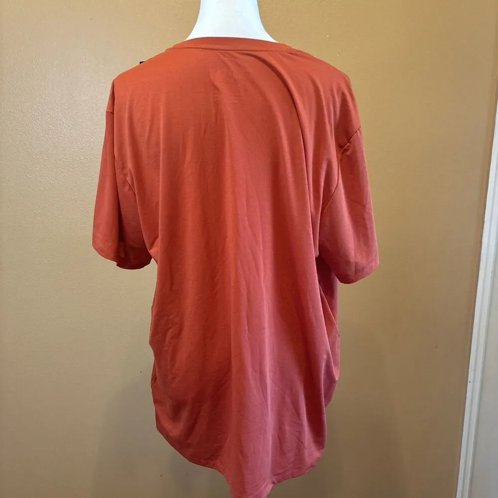 The North Face Men's L Wander Sun Tee Shirt Orange UPF40 NWT Hiking Pullover