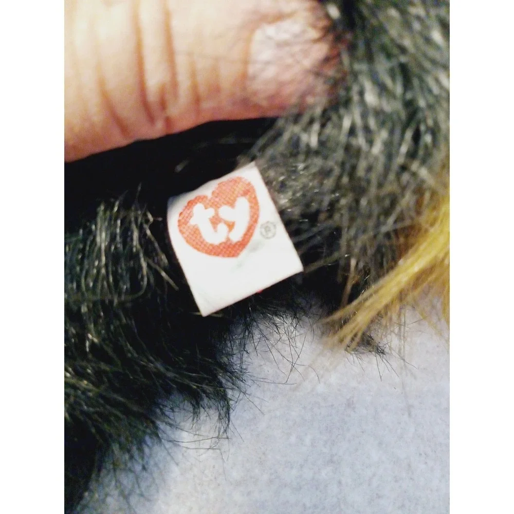 Ty Yappy Yorkshire Terrier Beanie Buddy Plush realistic Puppy Pet Original Tag
