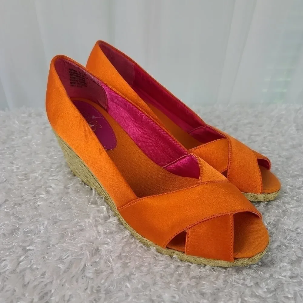 Chaps orange satin