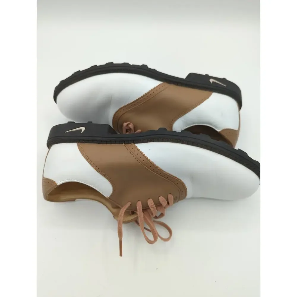 Nike Air Comfort Women's Size 7.5W Waverly White/Brown Soft Spike Golf Shoes