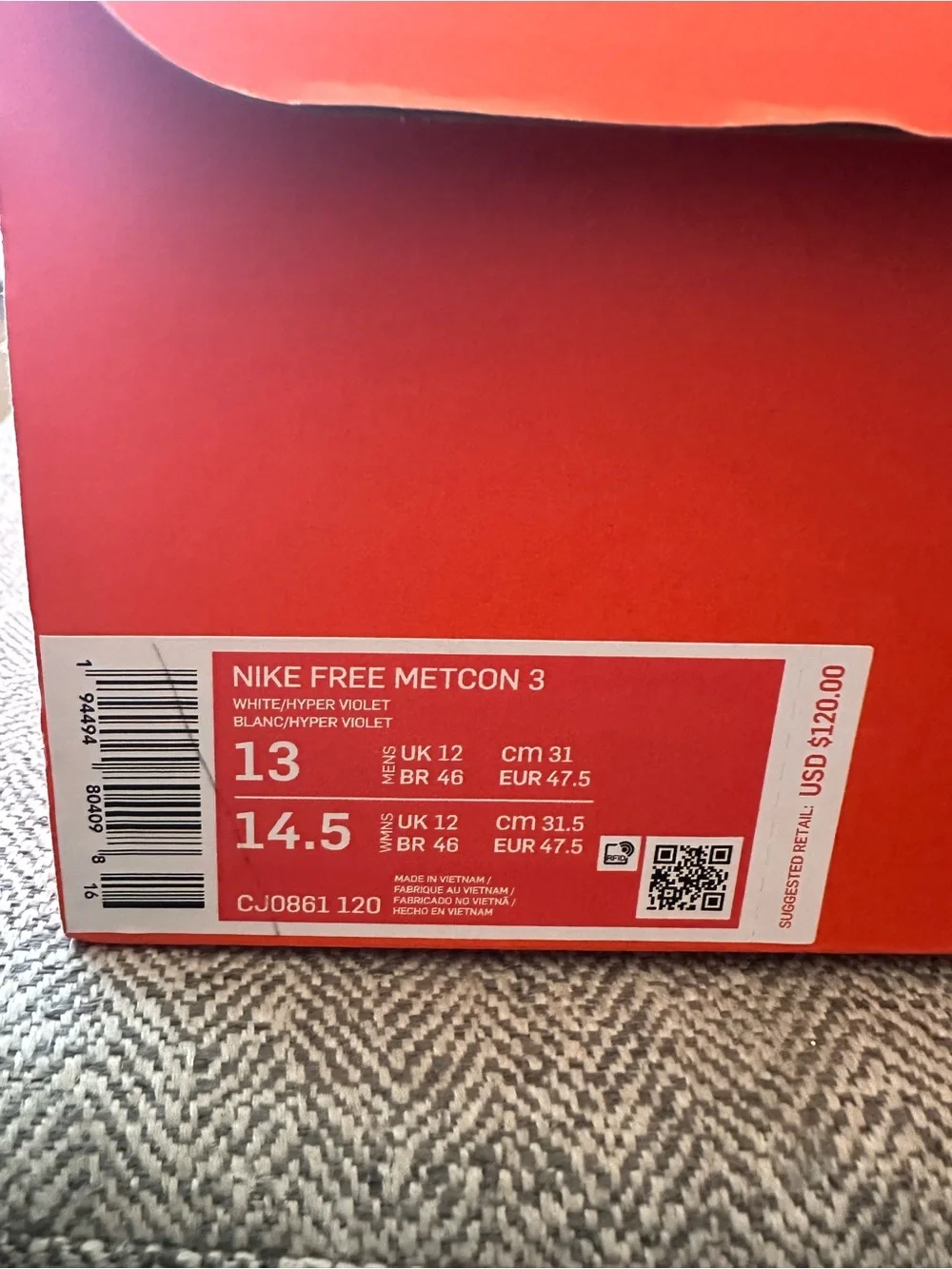 Nike toe sole worn
