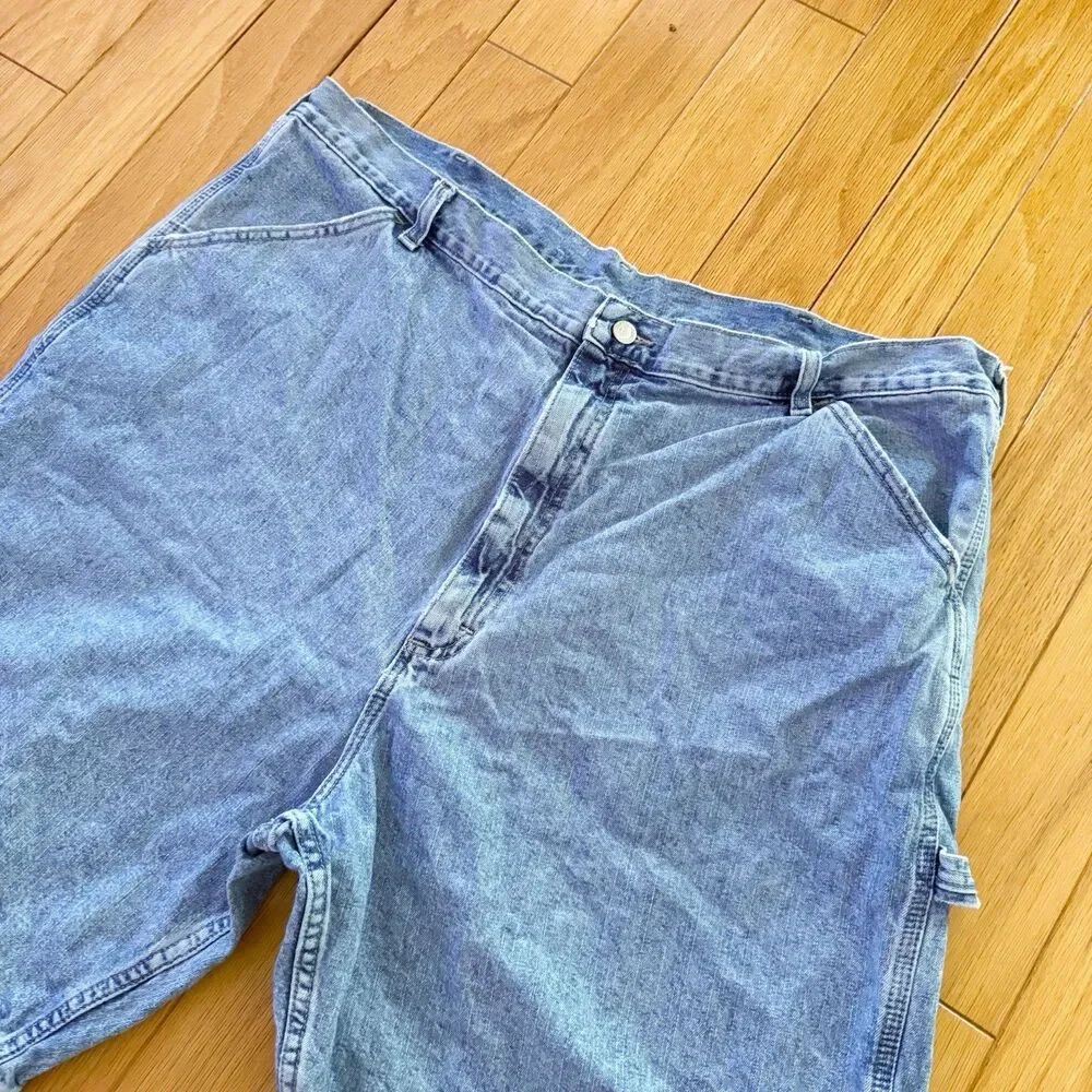 LOT/BUNDLE Vintage Mens Wrangler Jean Carpenter Cargo Shorts Sz 42 Jorts Cotton
