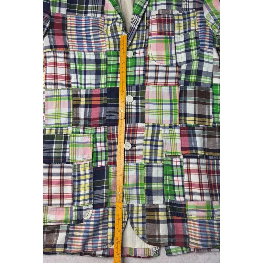 Polo Ralph Lauren Madras Patchwork  Sport Coat Blazer Men's Size S