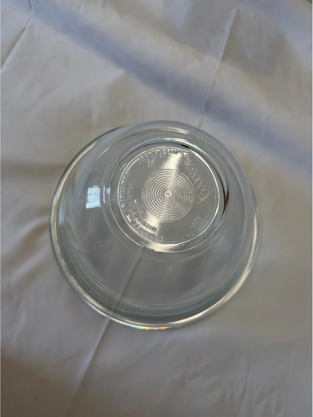Pyrex clear glass
