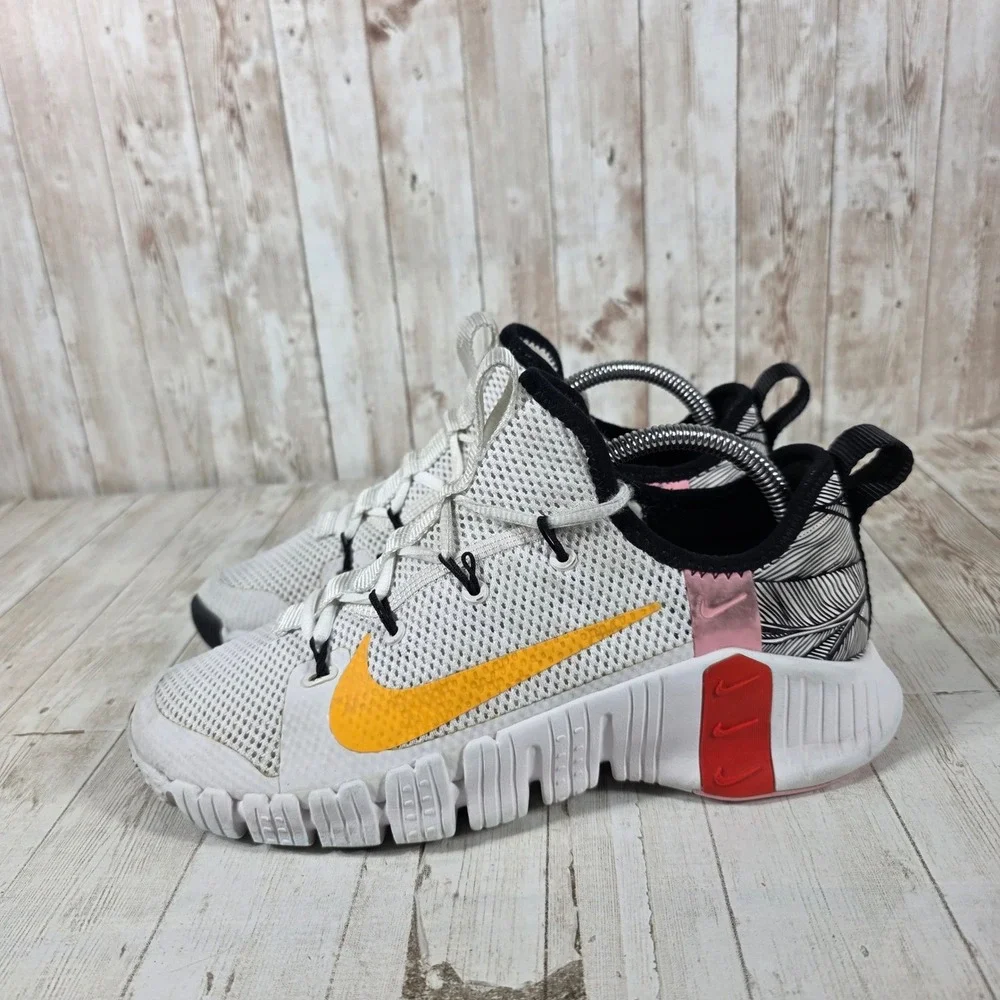 Nike Free Metcon 3 Womens Training‎ Shoes White Yellow CJ6314-181 Size 9
