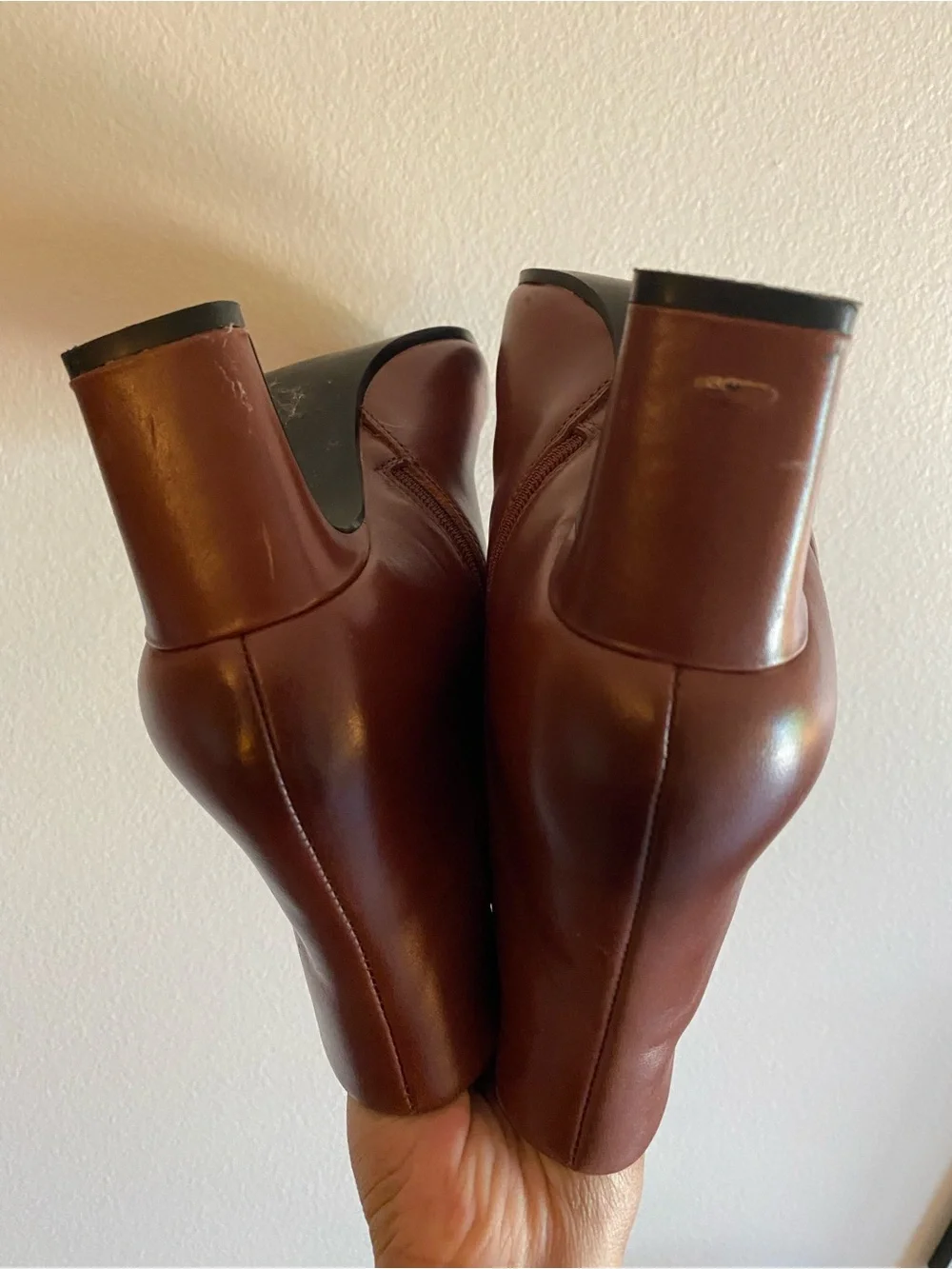 Clarks Leather Women's Brown Ankle Boots with Side Zip