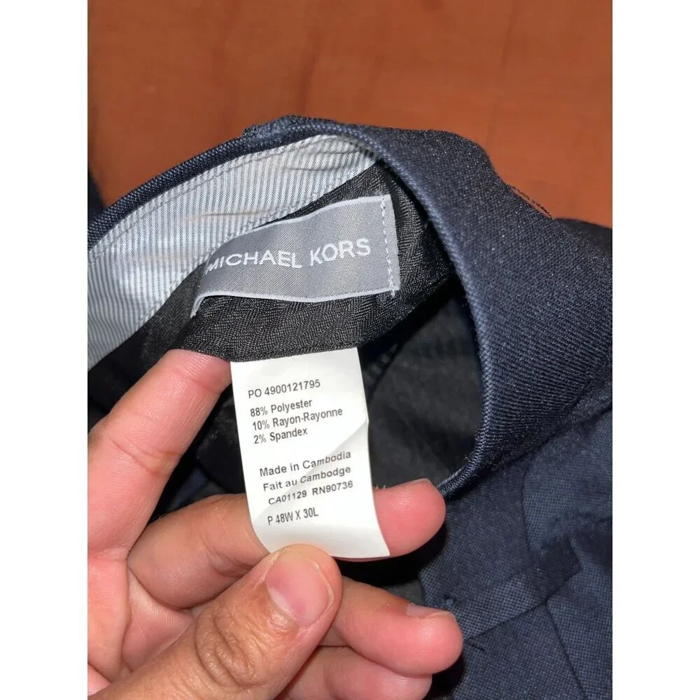 NWT Michael Kors Matisse Mens Blue Dress Pants 48W x 30L